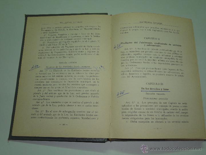 Libros: REGLAMENTO DE HACIENDAS LOCALES - A&Ntilde;O 1952 - Foto 3