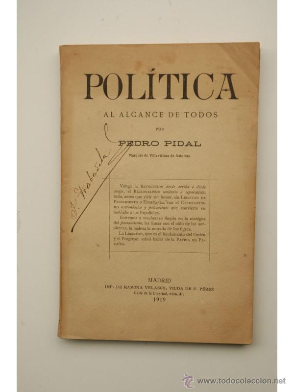 Libros: Pol&iacute;tica al alcance de todos - PIDAL, Pedro - Foto 1