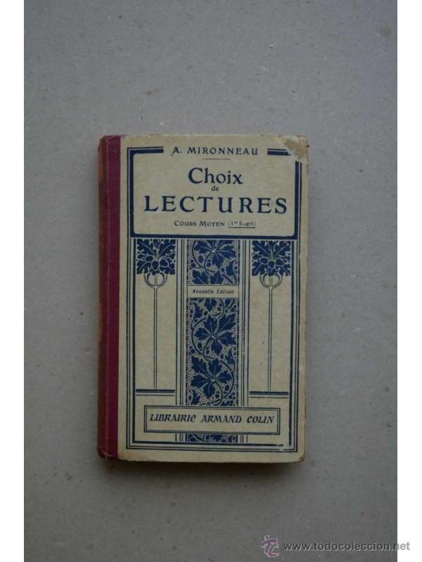 Libros: Choix de lectures : cours moyen, 1er Degr&eacute; - MIRONNEAU, A. - Foto 1