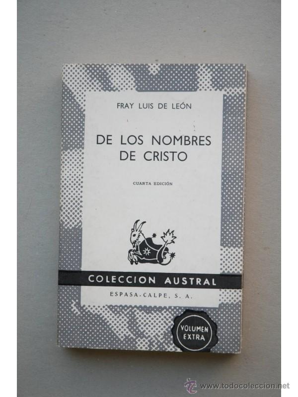 Libros: De los nombres de Cristo - LUIS DE LE&Oacute;N, Fray - Foto 1