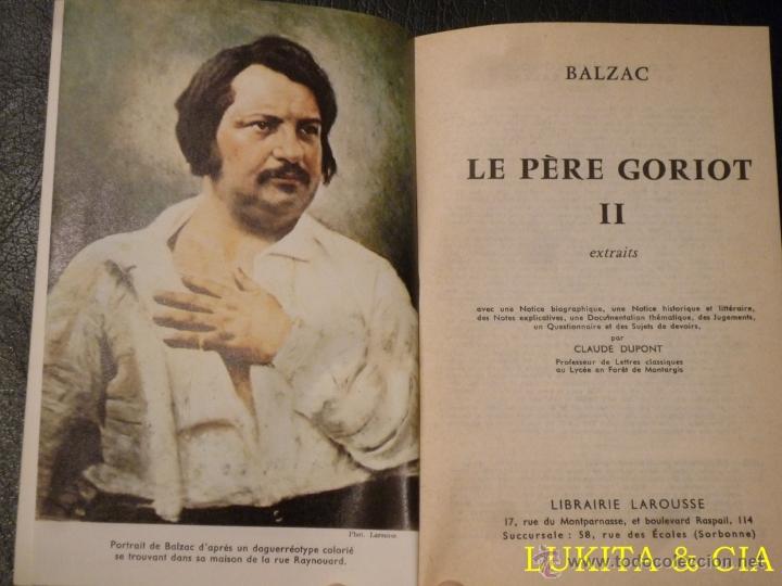 Libros: LE P&Egrave;RE GORIOT TOME II - BALZAC - EDICI&Oacute;N FRANCESA - Foto 3