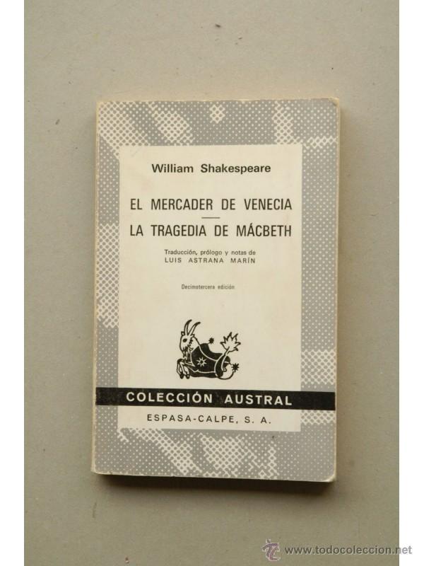 Libros: El mercader de Venecia , La tragedia de Macbeth - SHAKESPEARE, William - Foto 1