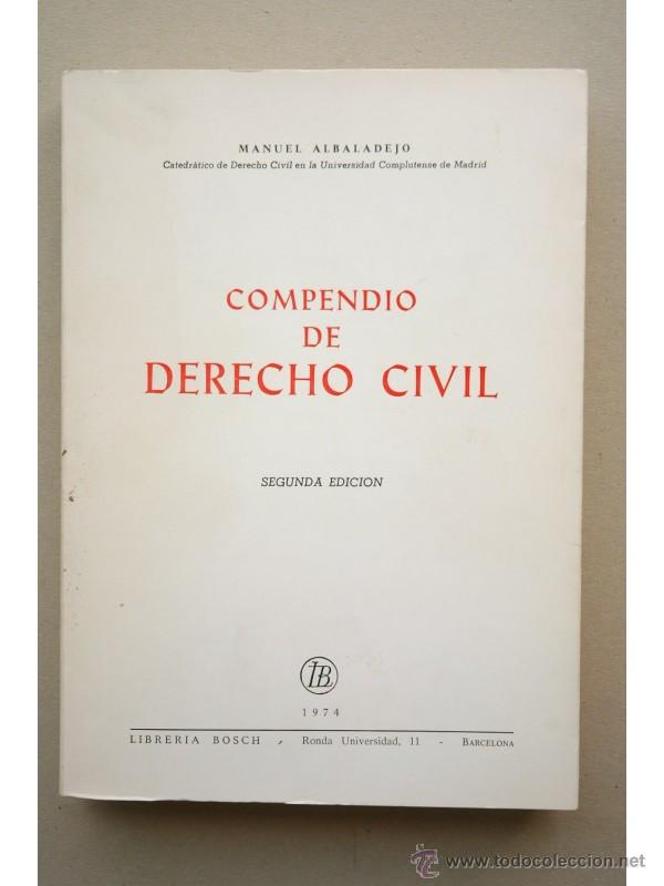 Libros: Compendio de derecho civil - Manuel Albaladejo - Foto 1