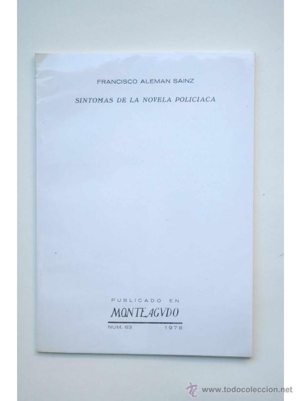 Libros: S&iacute;ntomas de la novela polic&iacute;aca - ALEM&Aacute;N SAINZ, Francisco - Foto 1