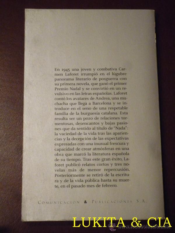 Libros: NADA - CARMEN LAFORET - COMUNICACI&Oacute;N & PUBLICACIONES S.A. - Foto 2