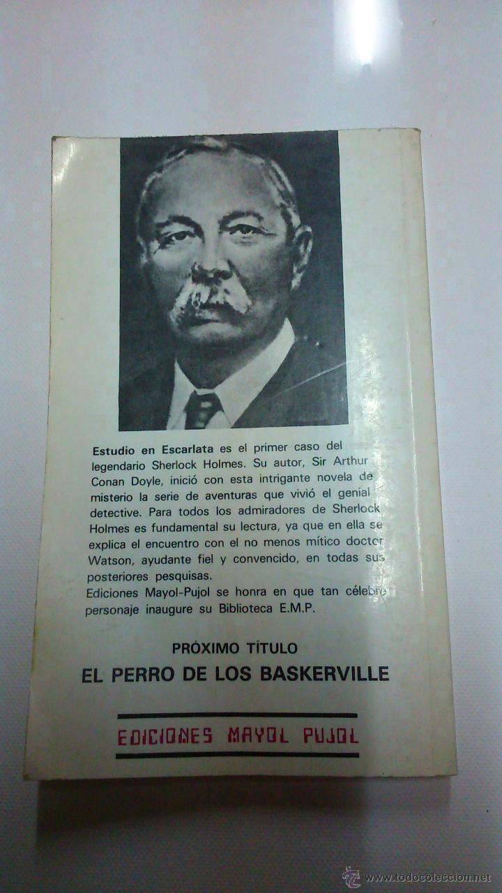 Libros: Estudio en Escarlata. Autor Arthur Conan Doyle. 1981. - Foto 2 - 42229079