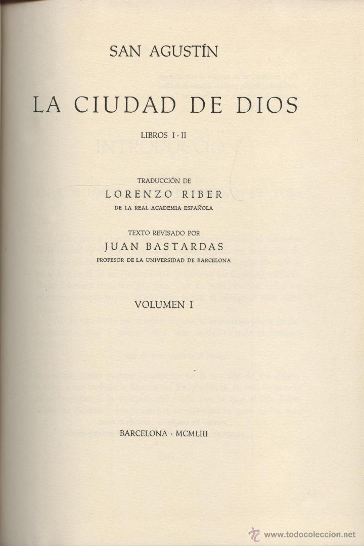 Libros: La ciudad de Dios San Agustin Tomo I Libro I-II