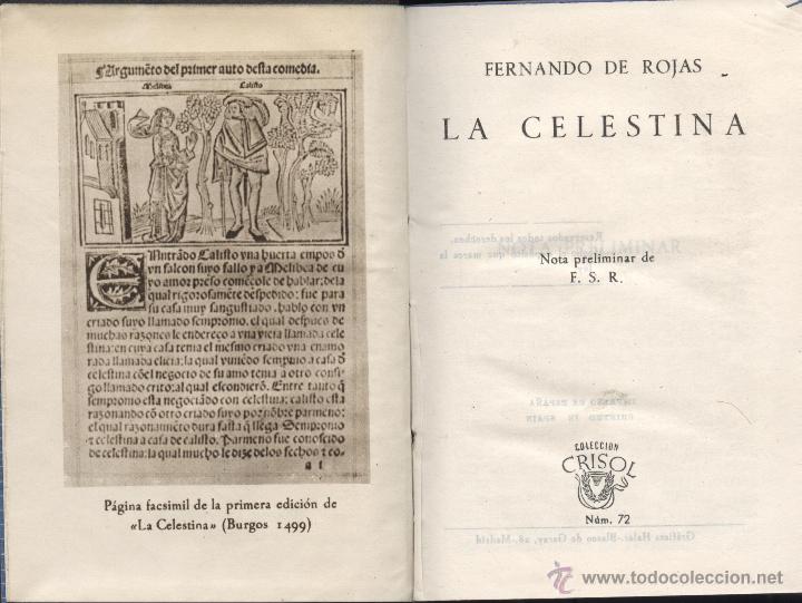 Libros: la celestina crisol Crisol 72
