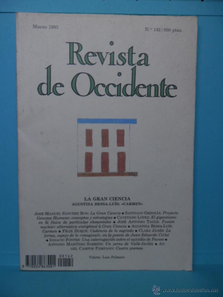 Libros: REVISTA DE OCCIDENTE - MARZO 1993 - N&ordm; 142 - Foto 1