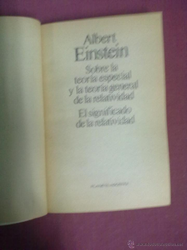 Libros: ALBERT EINSTEIN EL SIGNIFICADO DE LA RELATIVIDAD PLANETA AGOSTINI - Foto 2