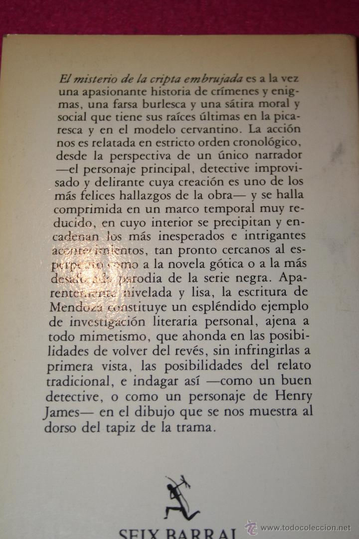 Libros: EL MISTERIO DE LA CRIPTA EMBRUJADA &middot; EDUARDO MENDOZA - Foto 2