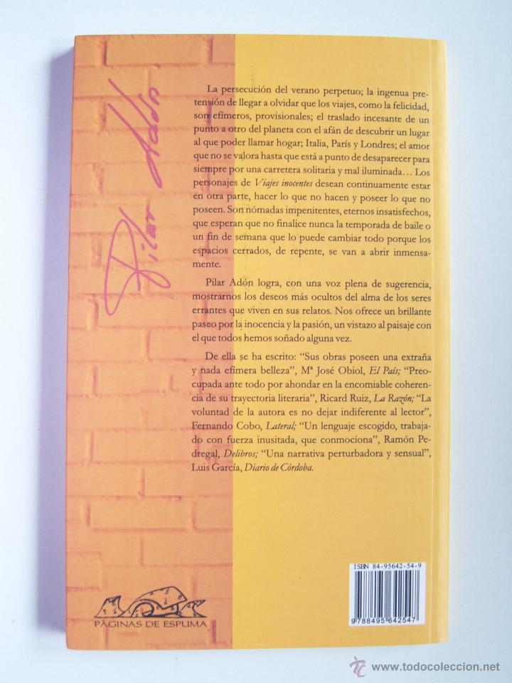 Libros: Viajes inocentes, de Pilar Ad&oacute;n. 2005. Intacto - Foto 2
