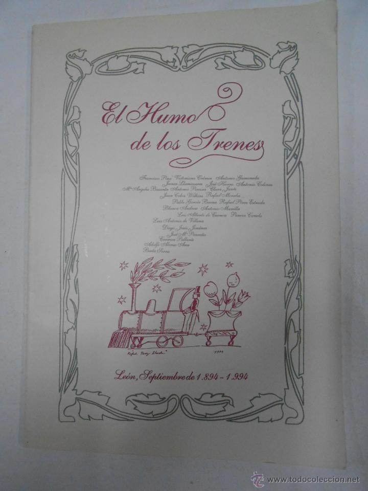 Libros: LIBRO EL HUMO DE LOS TRENES, LE&Oacute;N SEPTIEMBRE, 1894 - 1994. TDK184 -