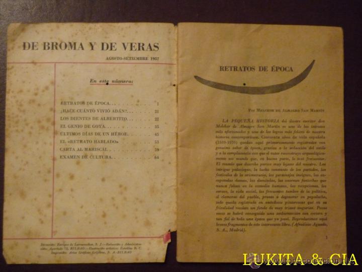 Libros: DE BROMA Y DE VERAS - 1957 - Foto 3