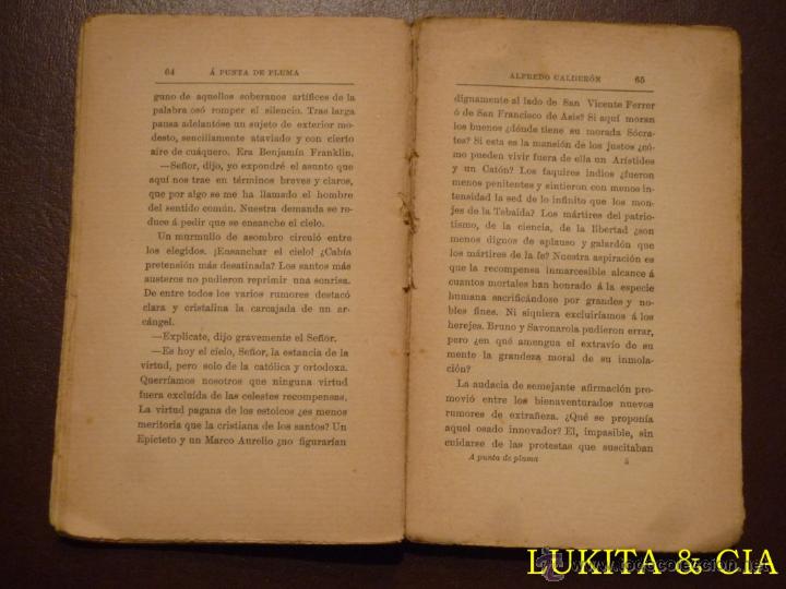 Libros: A PUNTA DE PLUMA. ALFREDO CALDER&Oacute;N. - Foto 3