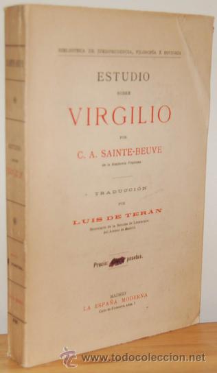 Libros: ESTUDIO SOBRE VIRGILIO - CHARLES AUGUSTIN SAINTE-BEUVE - Foto 1