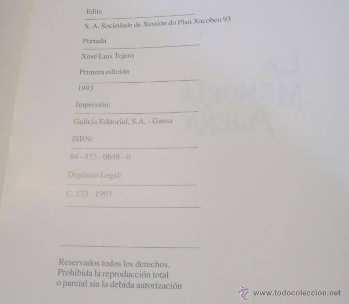 Libros: LA MEMORIA AJENA, XUNTA DE GALICIA - Foto 2