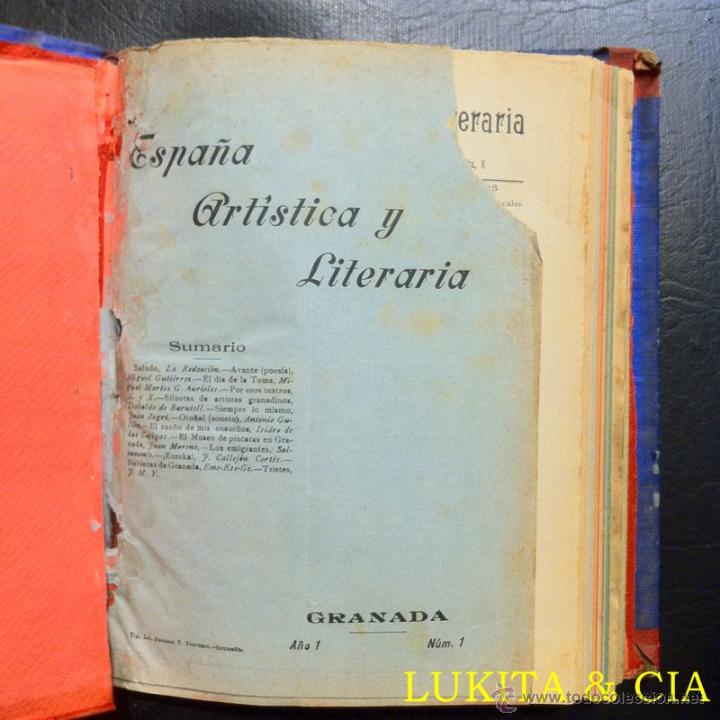 Libros: ESPA&Ntilde;A ART&Iacute;STICA Y LITERARIA - GRANADA 1907. - Foto 3