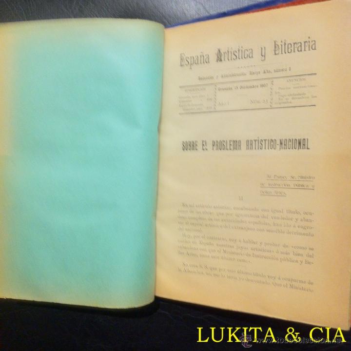 Libros: ESPA&Ntilde;A ART&Iacute;STICA Y LITERARIA - GRANADA 1907. - Foto 12