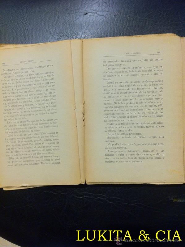 Libros: LOS ABISMOS - FELIPE TRIGO 1913. - Foto 8