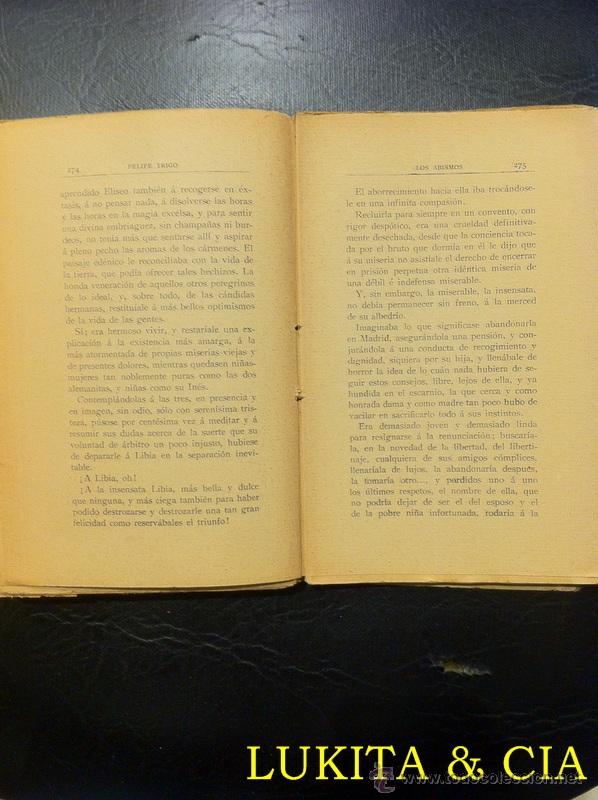 Libros: LOS ABISMOS - FELIPE TRIGO 1913. - Foto 10