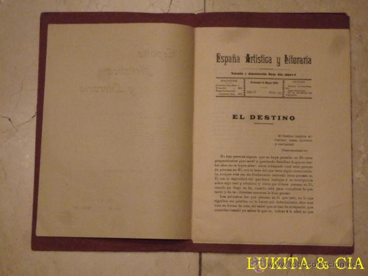Libros: ESPA&Ntilde;A ART&Iacute;STICA Y LITERARIA - GRANADA 31 DE MAYO DE 1908. N&ordm; 34. - Foto 4