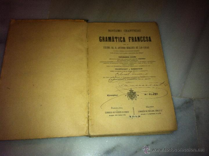 Libros: LIBRO GRAMATICA FRANCESA EXCMO.SR.D.ANTONIO BERNES DE LAS CASAS - Foto 2