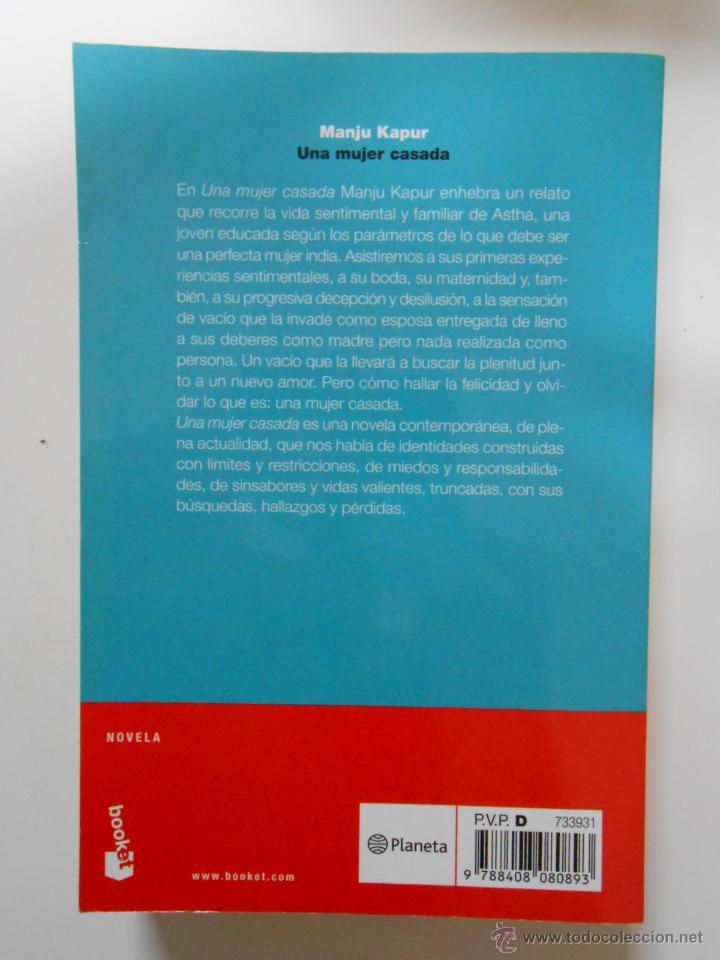 Libros: UNA MUJER CASADA. - KAPUR, MANJU. TDK201 - - Foto 2