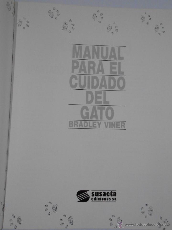 Libros: Manual para el cuidado del gato. Viner, Bradley. TDK82 - - Foto 3