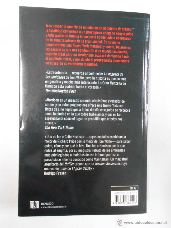 Libros: Havana room. Harrison, Colin. TDK204 - - Foto 2