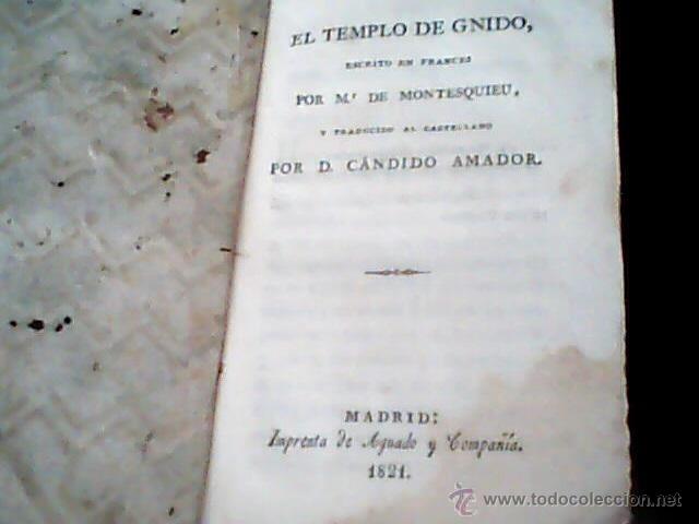 Libros: EL TEMPLO DE GNIDO MADRID 1821 - Foto 2