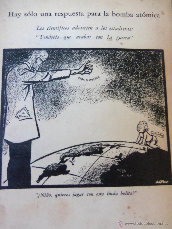 Libros: UN MUNDO O NINGUNO (AUTORES VARIOS) - INFORME S/ ALCANCE DE LA BOMBA ATOMICA - Argentina - 1946 - Foto 5 - 45363313
