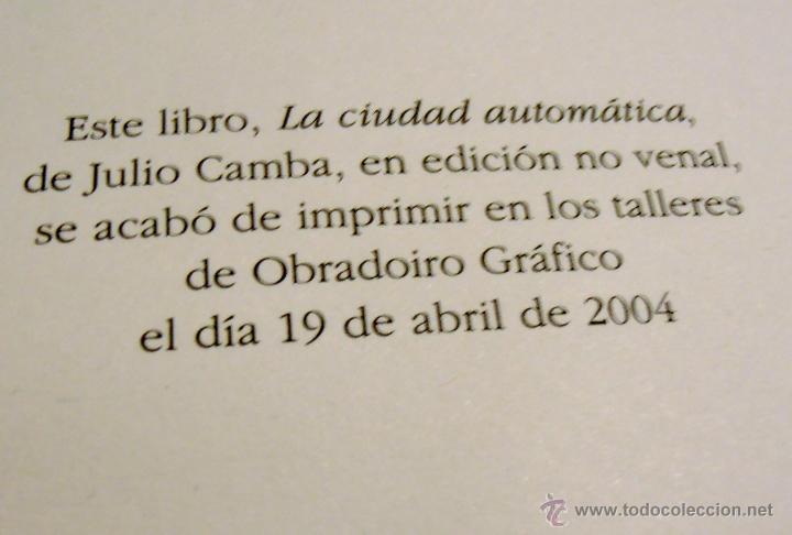 Libros: LA CIUDAD AUTOMATICA, JULIO CAMBA - Foto 4