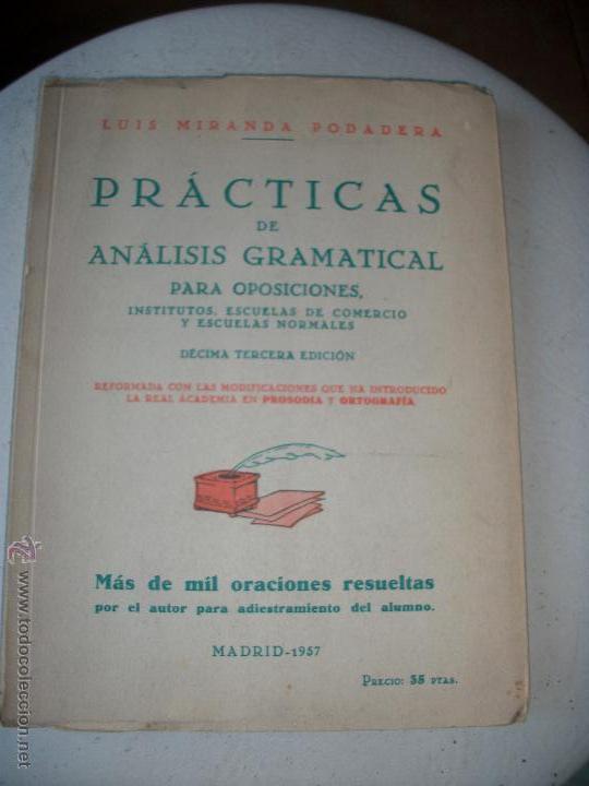 Libros: PRACTICAS DE ANALISIS GRAMATICAL PARA OPOSICIONES - Foto 1