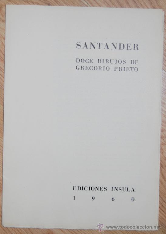 Libros: SANTANDER. Doce dibujos de Gregorio Prieto - Foto 3