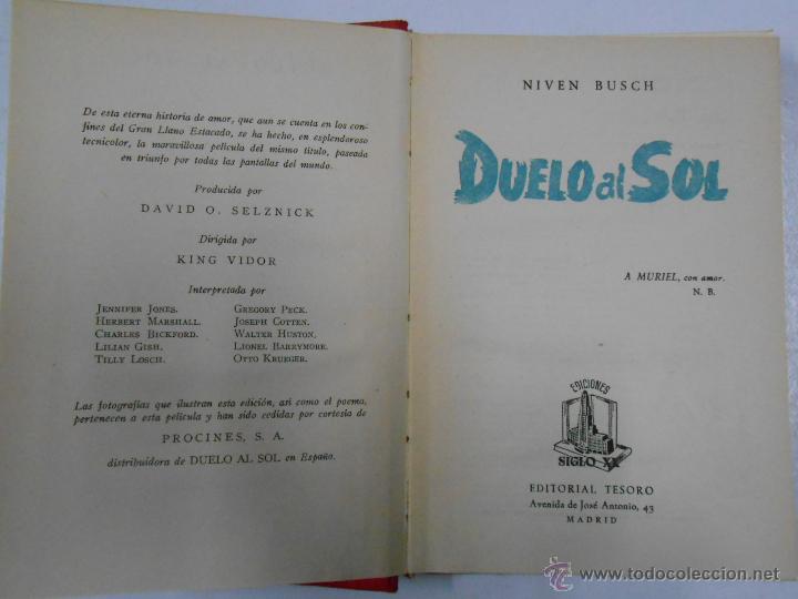 Libros: DUELO AL SOL. - BUSCH, NIVEN. TDK1 - - Foto 2
