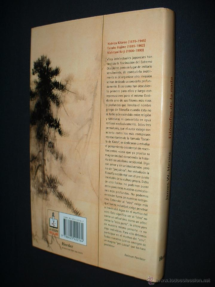 Libros: FIL&Oacute;SOFOS DE LA NADA - JAMES W. HEISIG - HERDER - 2002. - Foto 4