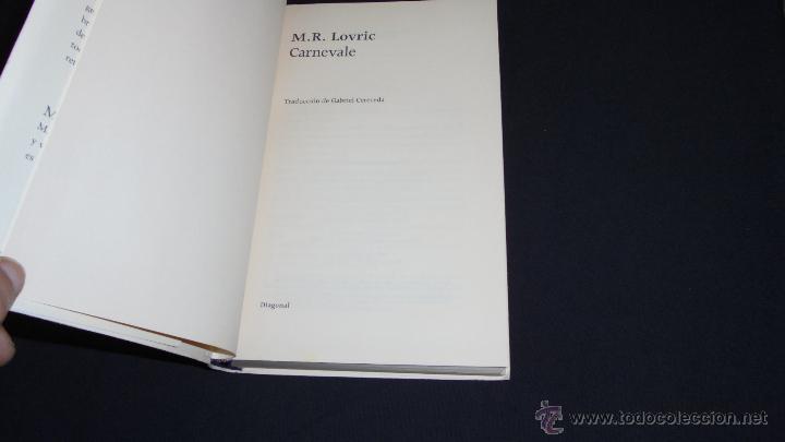 Libros: CARNEVALE - M.R. LOVRIC - EDITORIAL DIAGONAL - 2002 - 1&ordf; EDICION. - Foto 2
