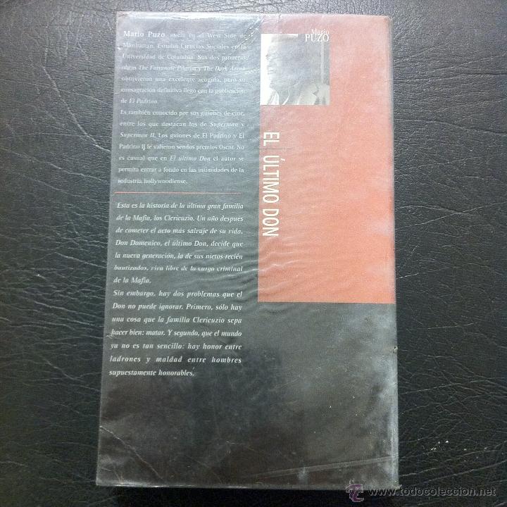 Libros: EL &Uacute;LTIMO DON - MARIO PUZO - EDICIONES B - 1997. - Foto 2