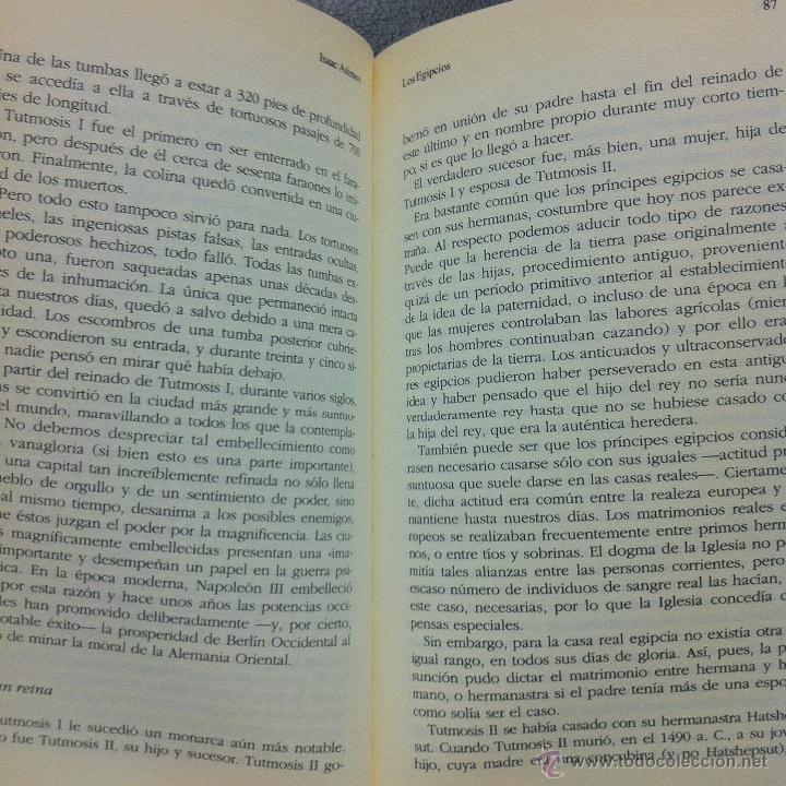 Libros: HISTORIA DE LOS EGIPCIOS - ISAAC ASIMOV - EDICIONES DEL PRADO 1993. - Foto 4
