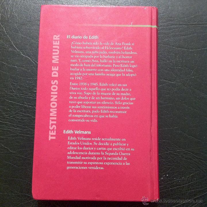 Libros: EL DIARIO DE EDITH - EDITH VELMANS - RBA 2002. - Foto 2