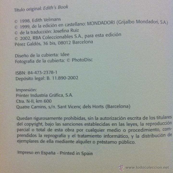Libros: EL DIARIO DE EDITH - EDITH VELMANS - RBA 2002. - Foto 4