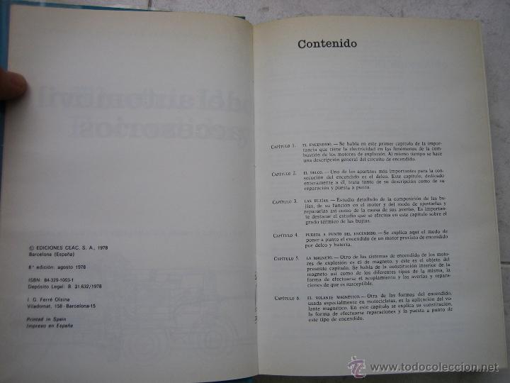 Libros: Electricidad del autom&oacute;vil. Encendido y accesorios 1978 Ceac - Foto 5