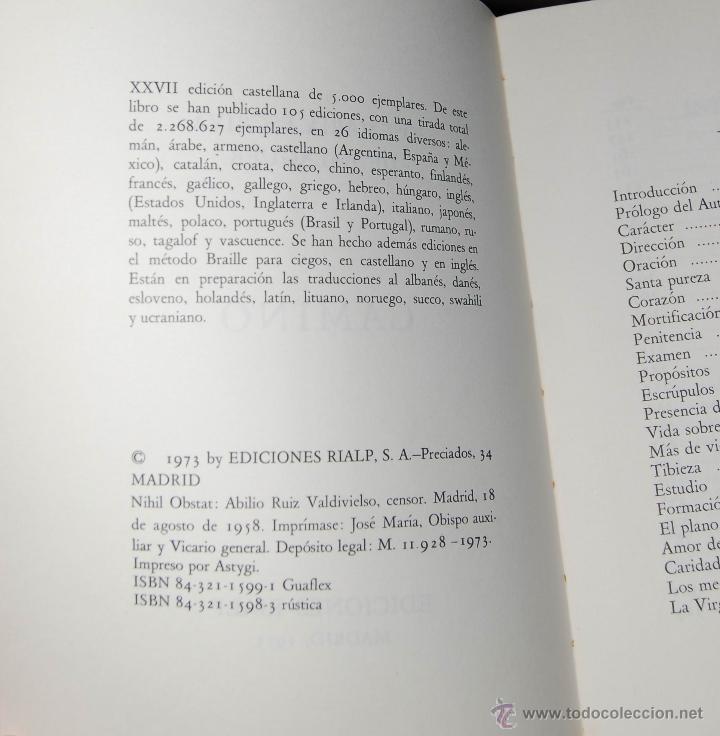 Libros: CAMINO - JOSEMAR&Iacute;A ESCRIV&Aacute; DE BALAGUER - Foto 2