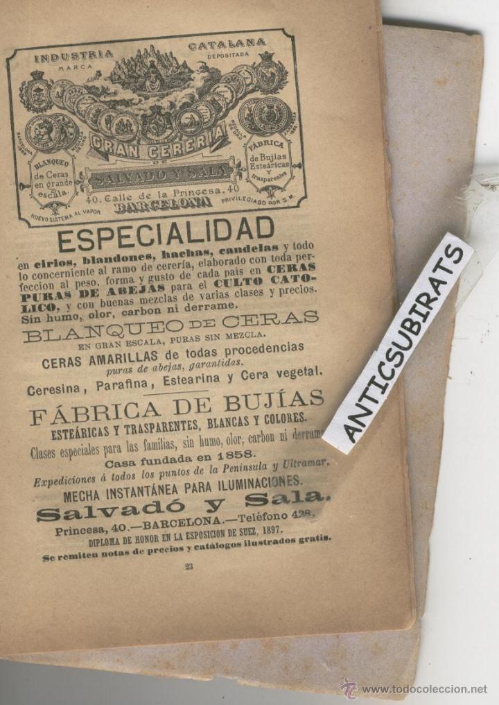 B&uuml;cher: A&Ntilde;O 1898 LA FAROLA DE BRONCE ROMEU ESCOFET FABRICA DE MOSAICOS HIDRAULICOS PIANOS COLL GARRIGA