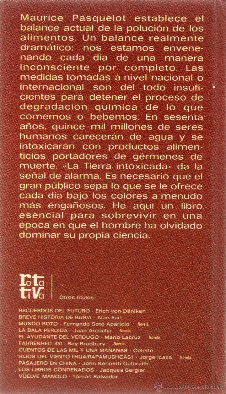 Libros: La tierra intoxicada - Maurice Pasquelot - Foto 2