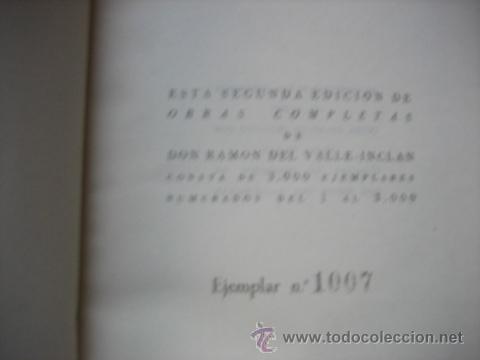 Libros: VALLE INCL&Aacute;N     OBRAS COMPLETAS   EDITORIAL PLENITUD - Foto 8