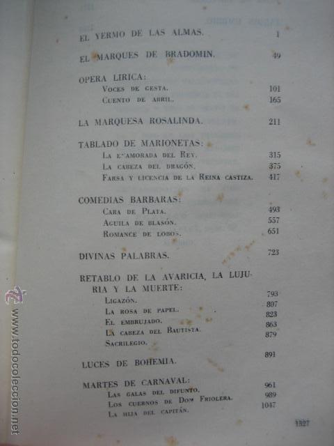 Libros: VALLE INCL&Aacute;N     OBRAS COMPLETAS   EDITORIAL PLENITUD - Foto 11