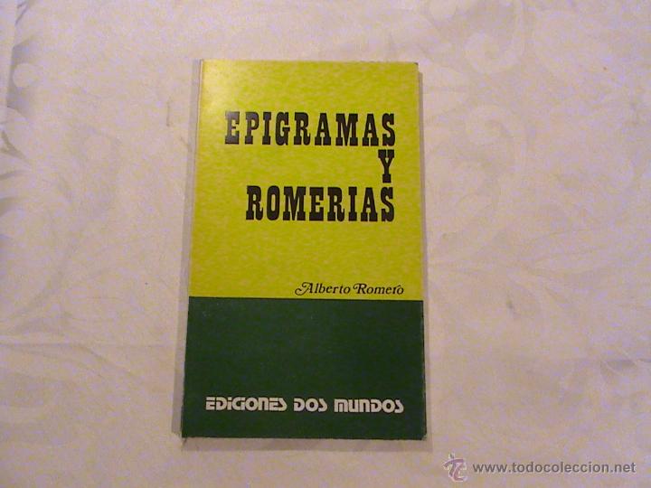 Libros: Epigramas y romerias. (autor: Alberto Romero) - Foto 1