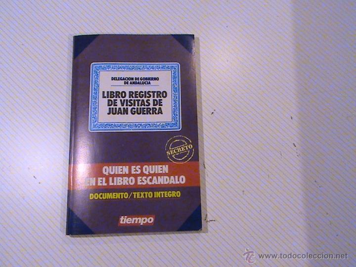 Libros: libro registro de visitas de Juan Guerra - Foto 1